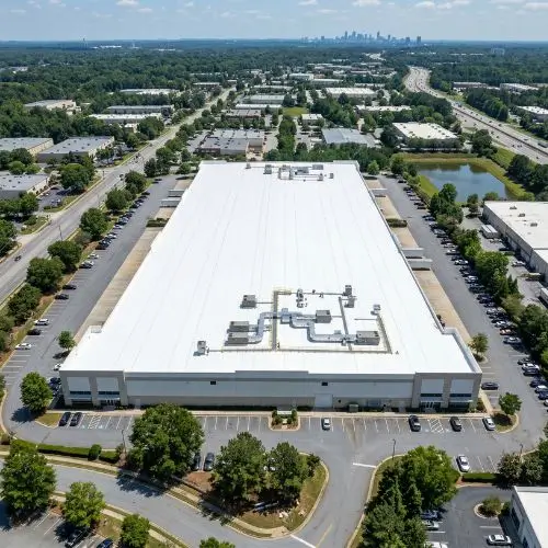 Commercial TPO flat roof installation Georgia Smart Services